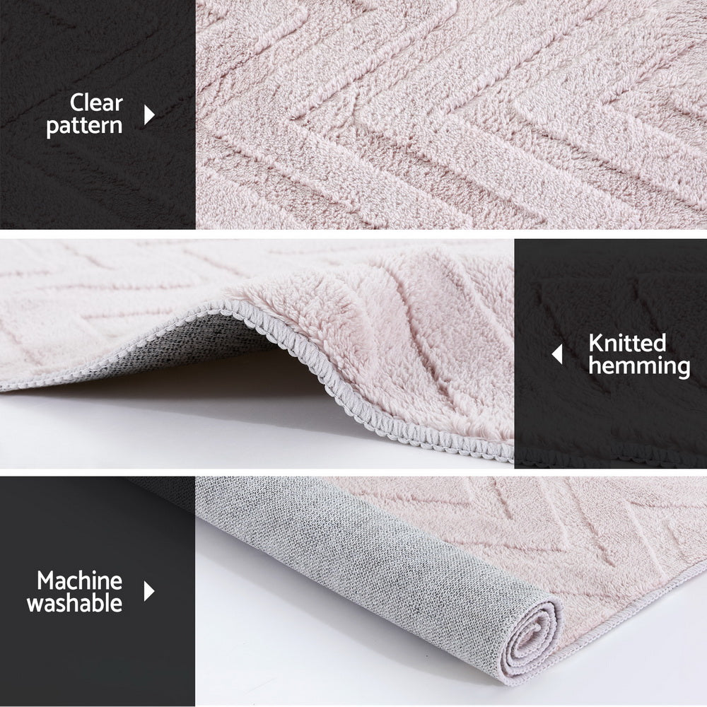 Artiss Rug 200x290cm Area Rug Washable Mat Large Carpet Microfiber Ripple