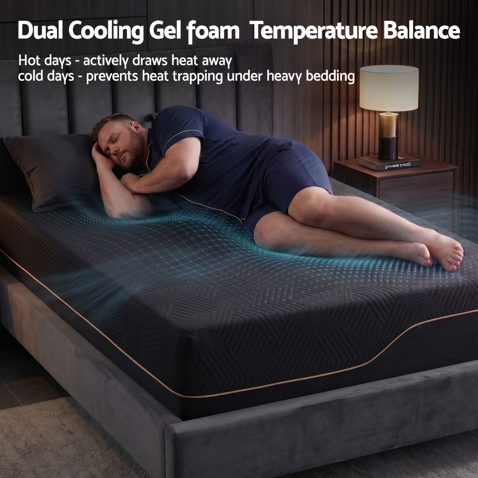 Giselle Single Cooling Memory Foam Mattress Medium Firm with Gel Comfort 30cm