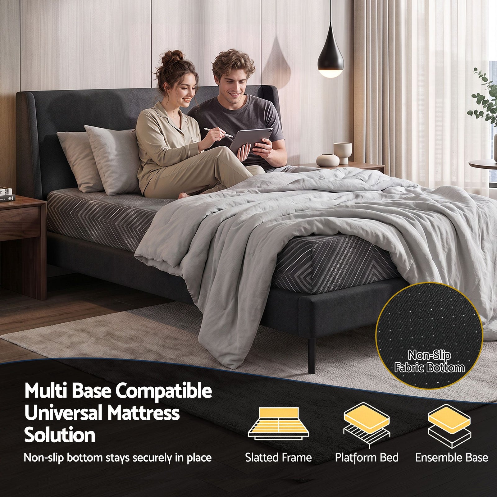 Giselle 25cm Queen Memory Foam Mattress Gel Infused Foam Removable Cover