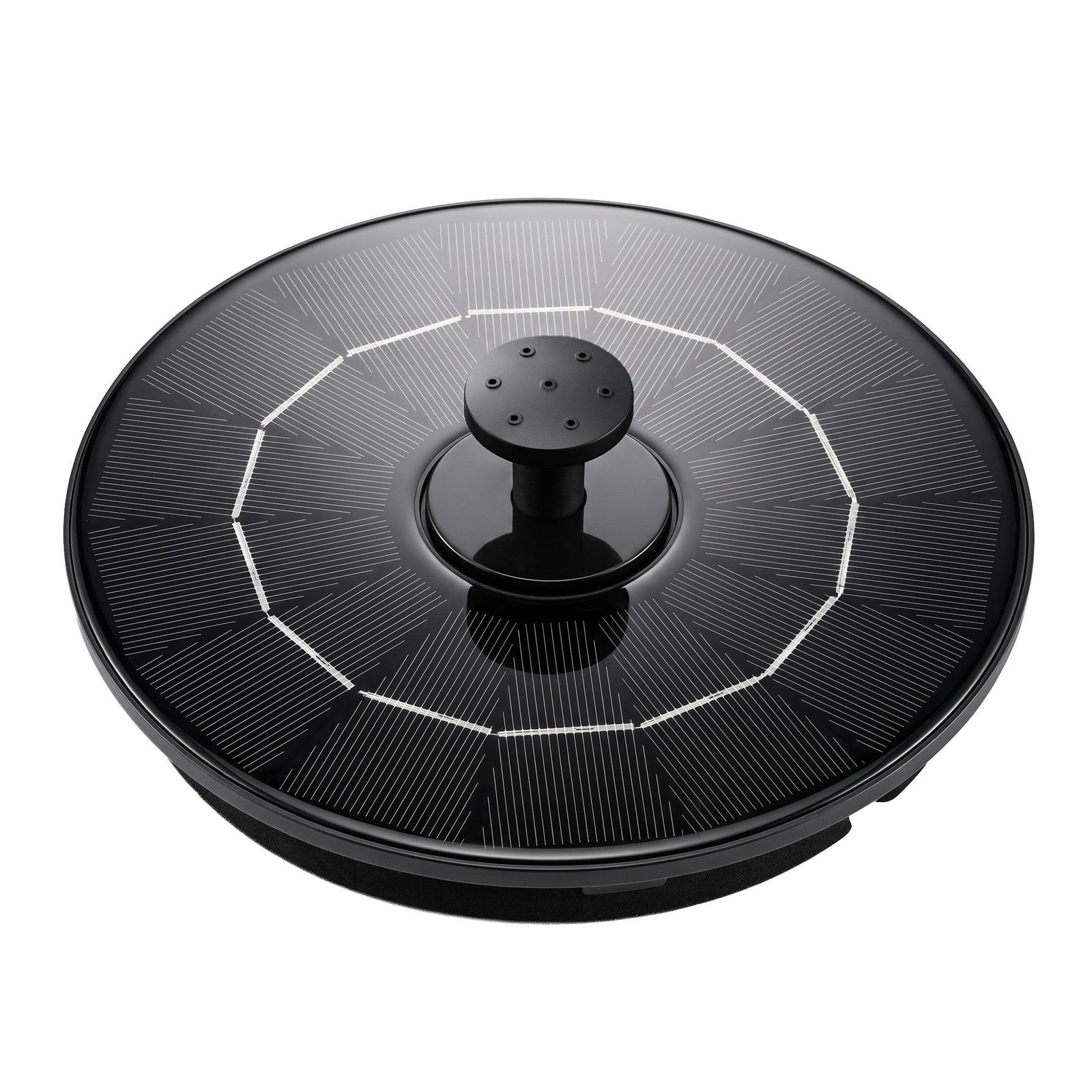 Gardeon Solar Fountain Pump Bird Bath Water Feature 17cm 165L/h Flow Black