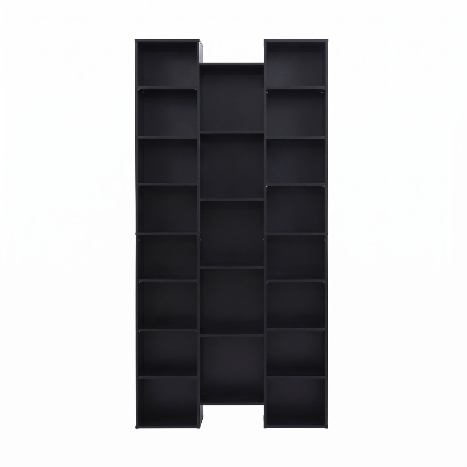 Artiss Bookshelf Display Shelves CD DVD Storage Rack Tall Bookcase Black