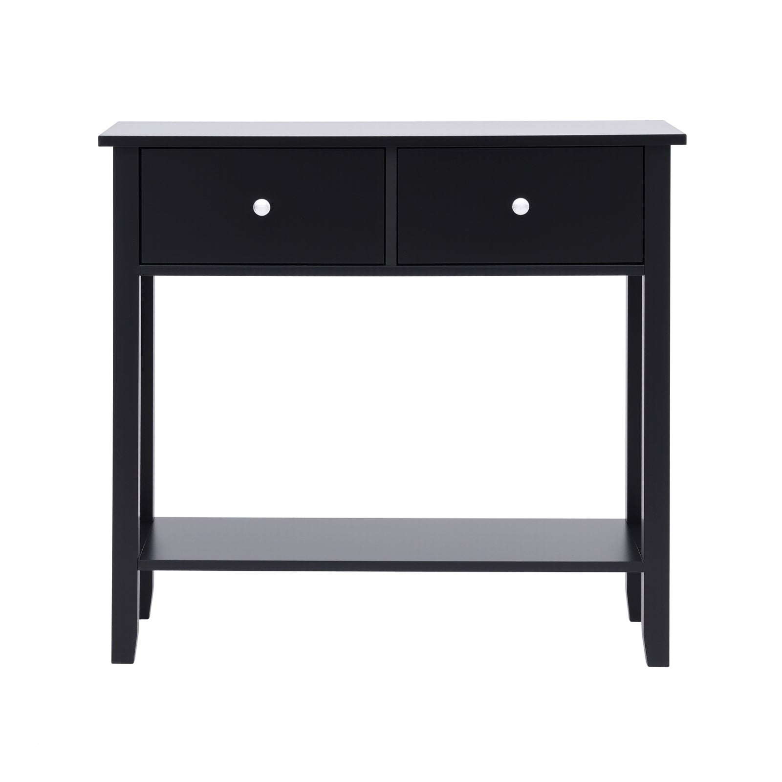 Artiss Console Table Hallway Sofa Entryway Entrance 2 Drawers 80CM Black
