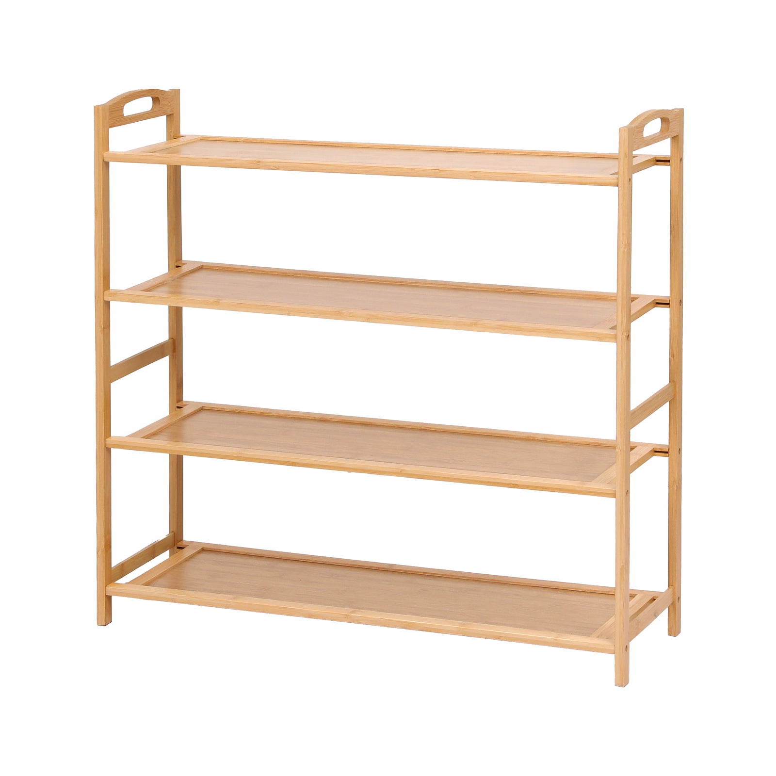 Artiss 4 Tier Shoe Rack Bamboo Storage Organiser Pine