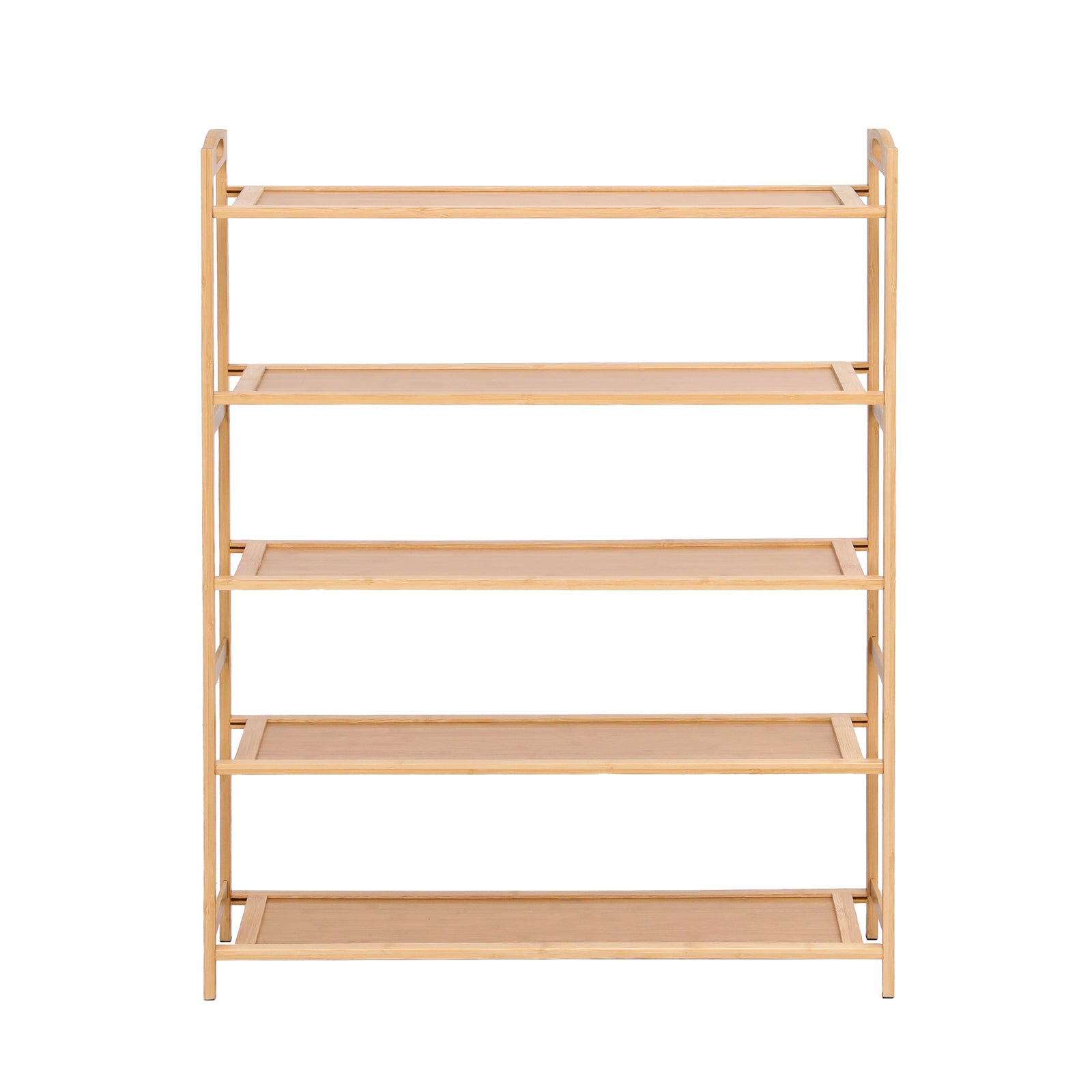 Artiss 5 Tier Shoe Rack Bamboo Storage Organiser Pine