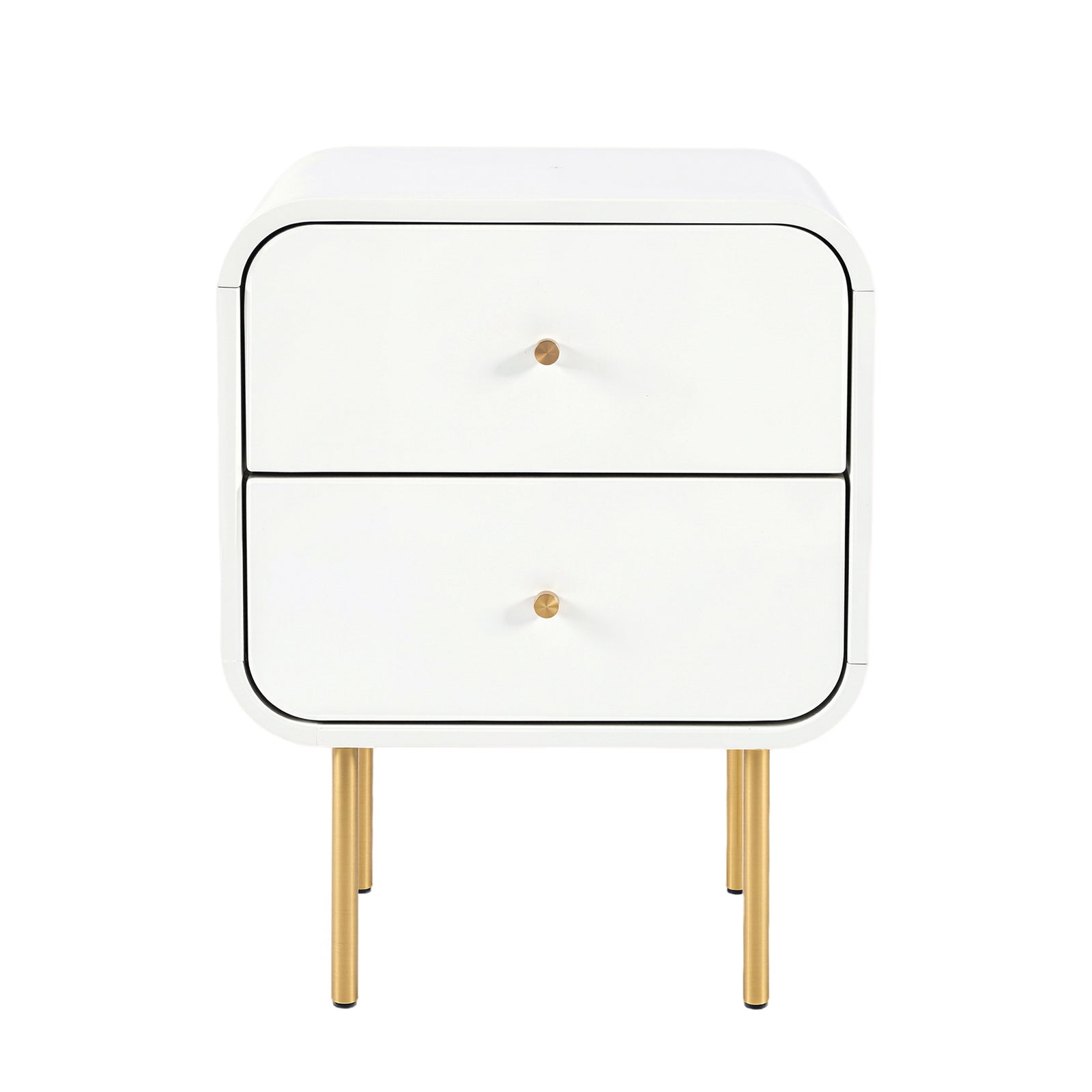 Artiss Bedside Table 2 Drawers Side End Table Nightstand White