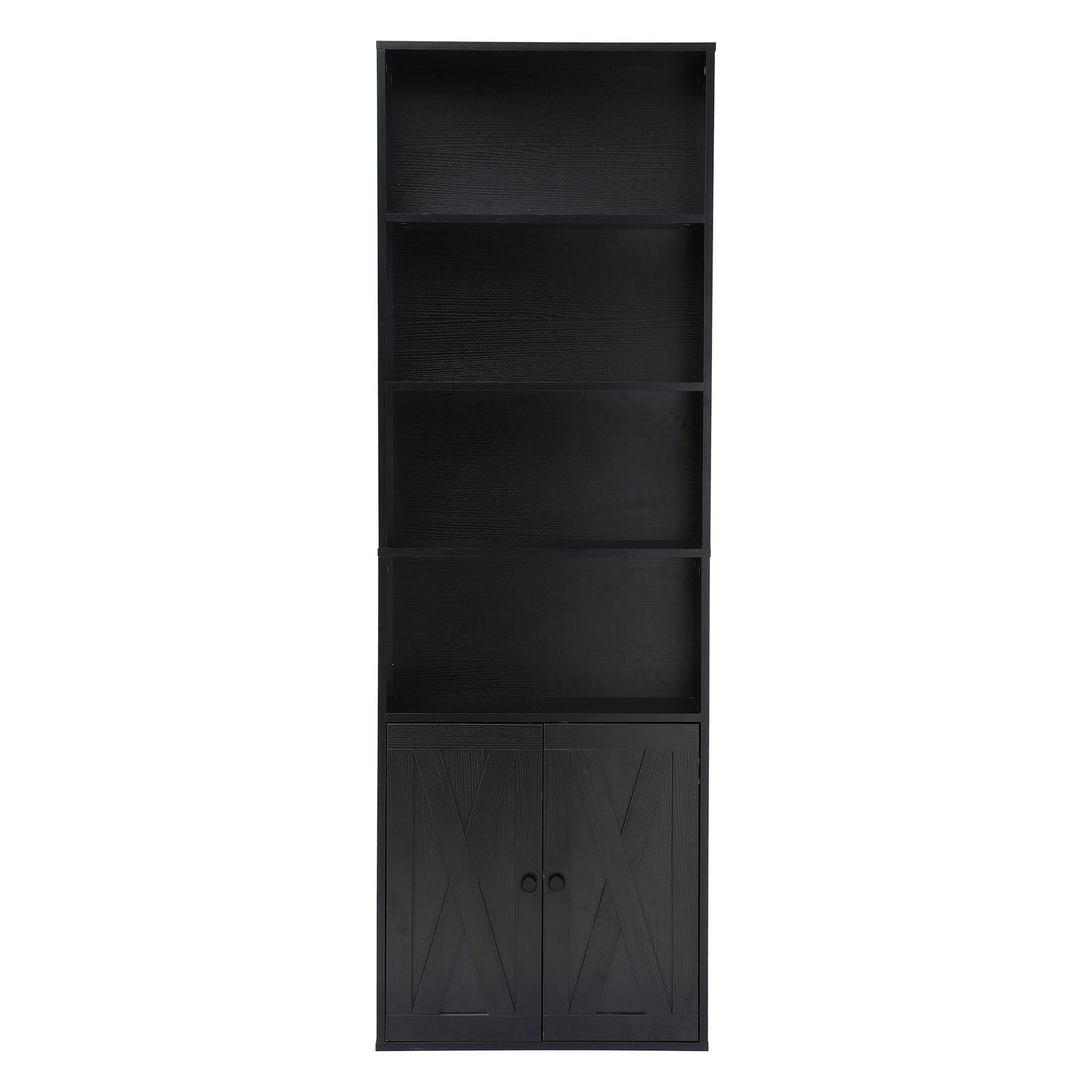 Artiss 6-Tier Bookshelf Display Cabinet Storage Black