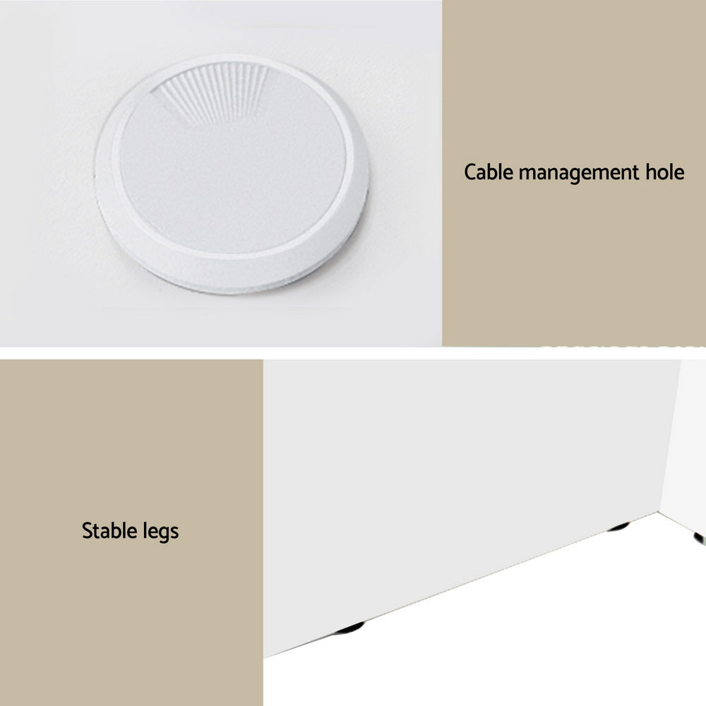 Artiss Corner Computer Desk Shelves CPU Stand L-shape Home Office Workstation Desks