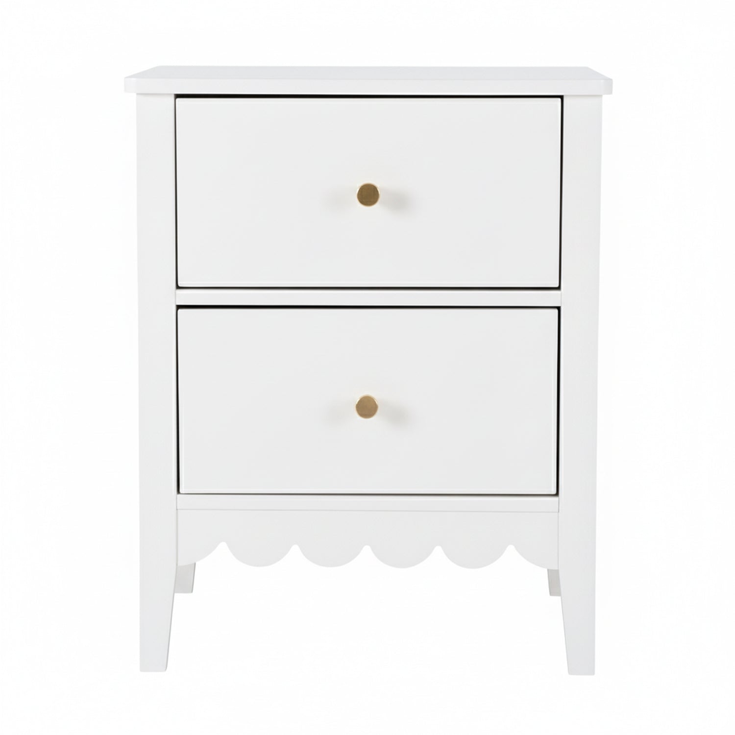 Artiss Bedside Table 2 Drawers Bedroom Storage Nightstand White