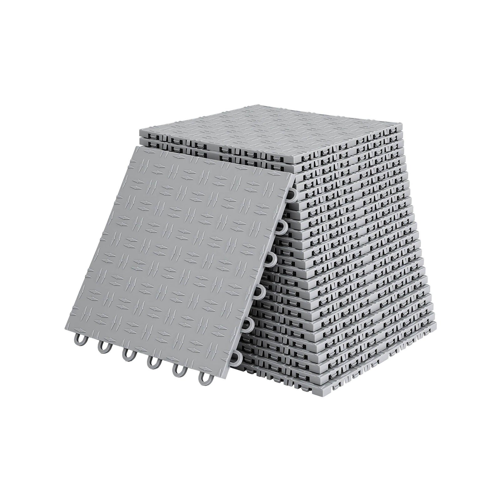 Giantz Garage Floor Tiles Interlocking PP Flooring 25PCS 30x30cm Grey