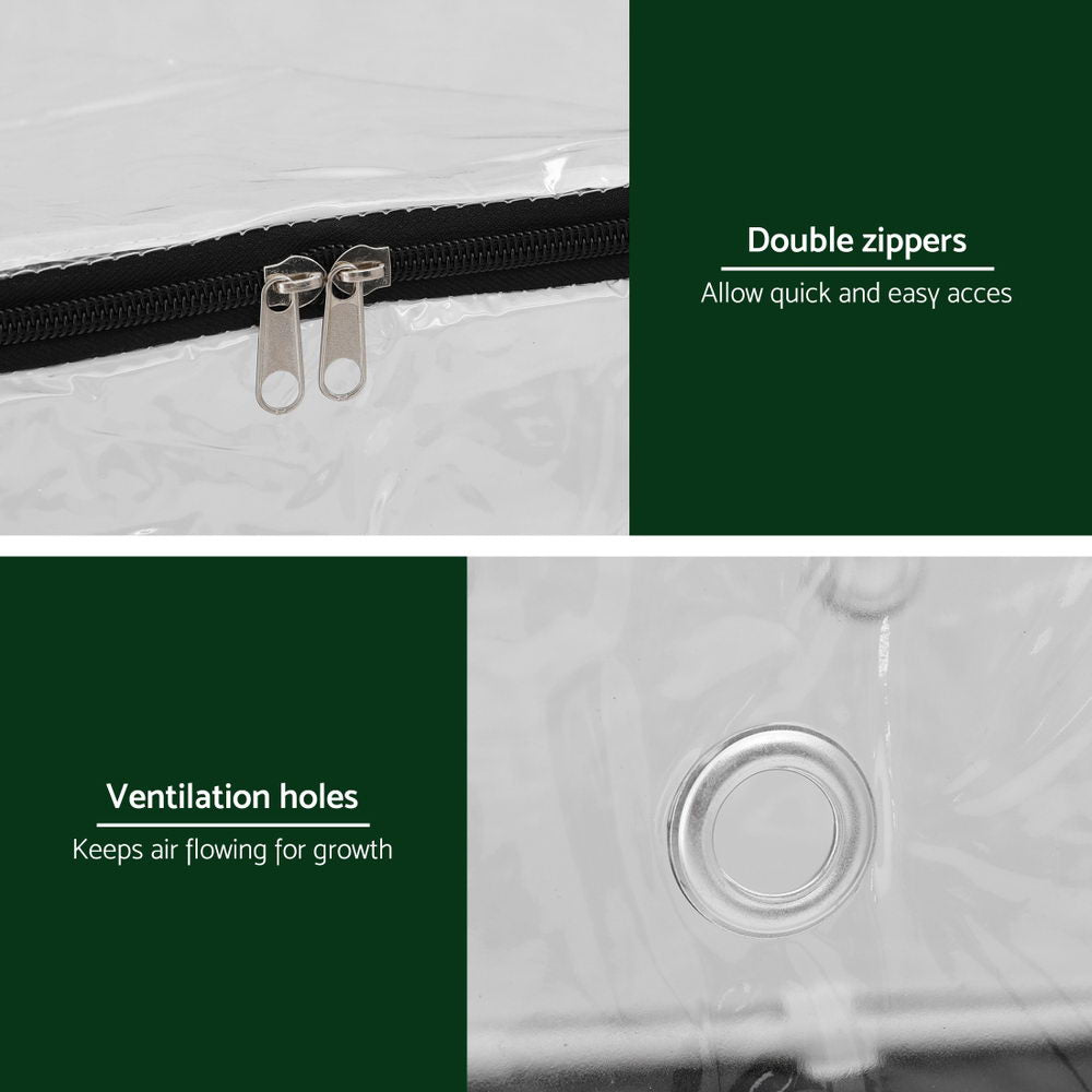 Green Fingers Mini Greenhouse 50x25x25cm PVC Cover for Mushrooms Succulents