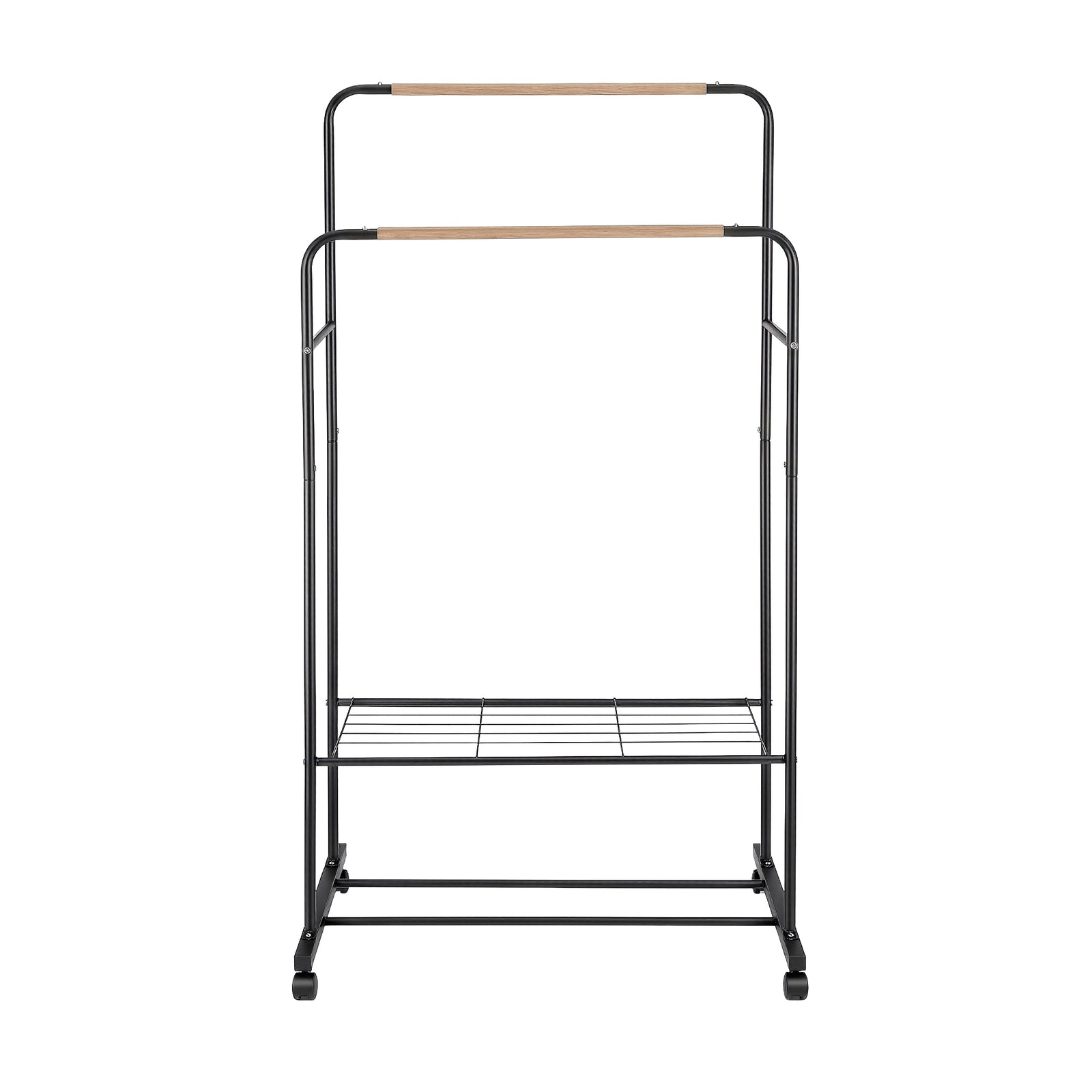 Artiss Clothes Rack Double Rod Airer Rail Coat Stand Hanger Storage Shelf