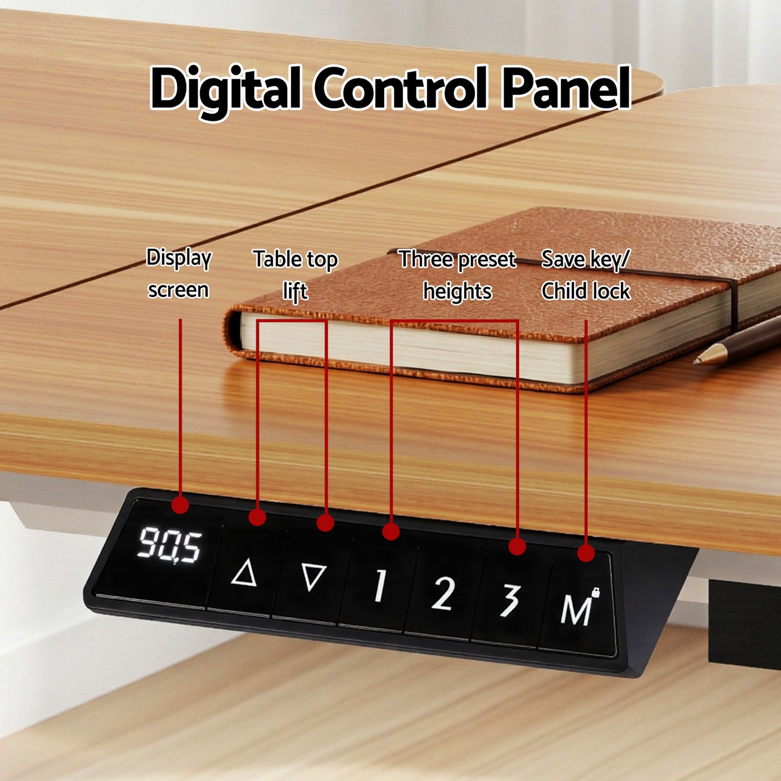 Artiss Electric Standing Desk Height Adjustable Sit Stand Desk Tilting Top