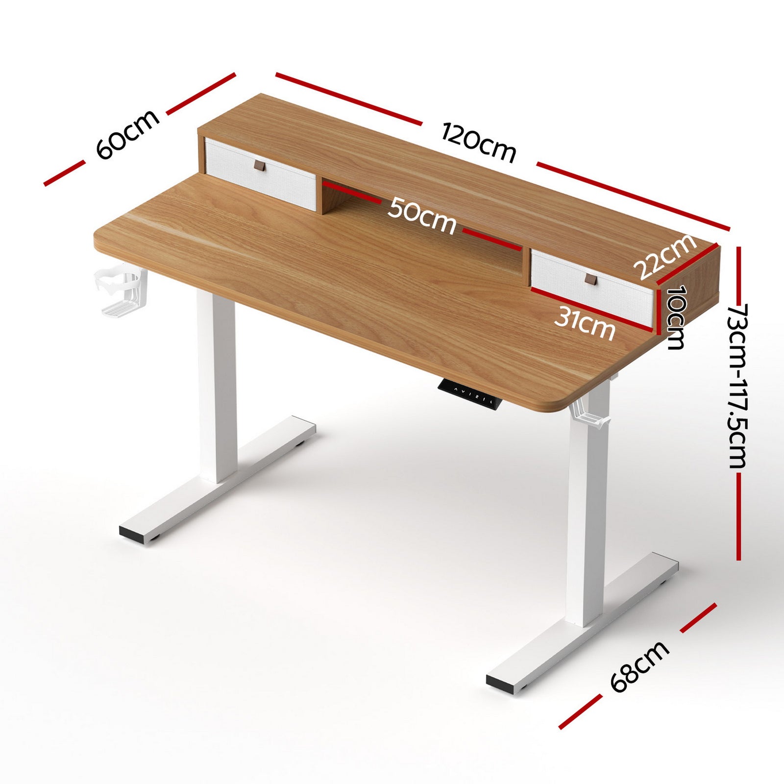 Artiss Electric Standing Desk Height Adjustable Sit Stand Desk Home Office