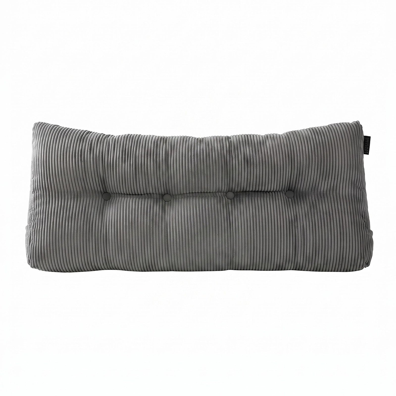 Giselle Headboard Pillow for Sitting in Bed, Upgraded Shredded Foam Reading Wedge Cushion for Lumbar Support, 320g Corduroy Backrest with Side Pockets for Dorm Daybed, Double