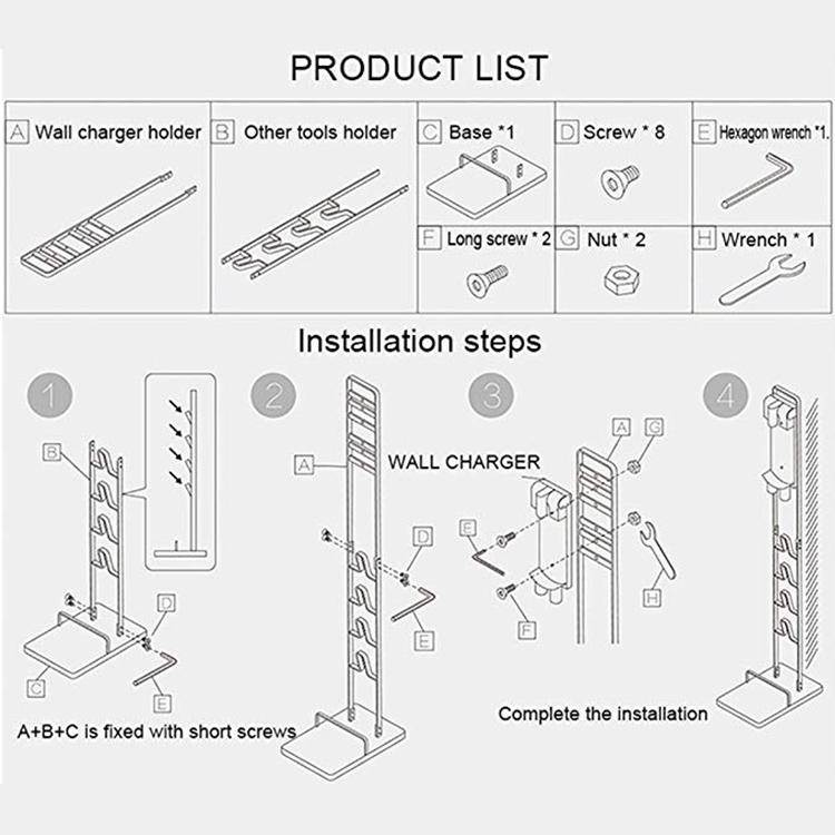 Wall-Mounted Vacuum Cleaner Holder For Dyson V6 V7 V8 V10 - No Drilling Needed-1915196681184481288