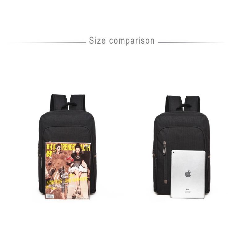 Versatile Oxford Laptop Backpack - Fits 15.6 Macbook Samsung Sony Dell Alienware Chuwi Asus Hp - Black-1915196776575537155