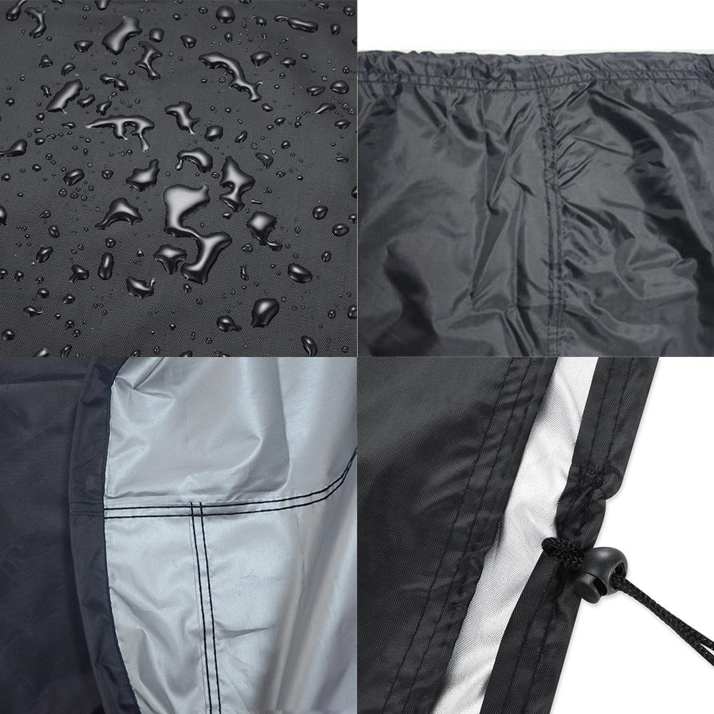 Waterproof Outdoor Furniture Set Cover - Anti-Uv Dust-Proof 210D Oxford Cloth - 325X208X58Cm - Black-1964932170581676034