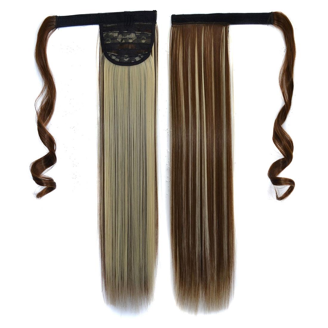 Long Straight Ponytail Wig With Invisible Bandage-1915197662693560320