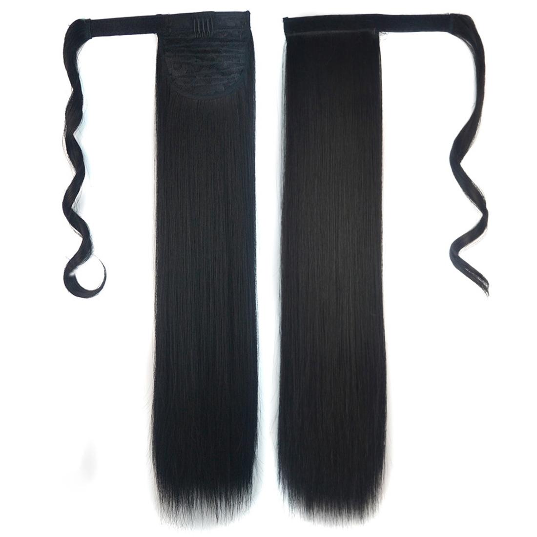 Long Straight Hair Wig Ponytail - Invisible Bandage Style 1B-1915198055850840068