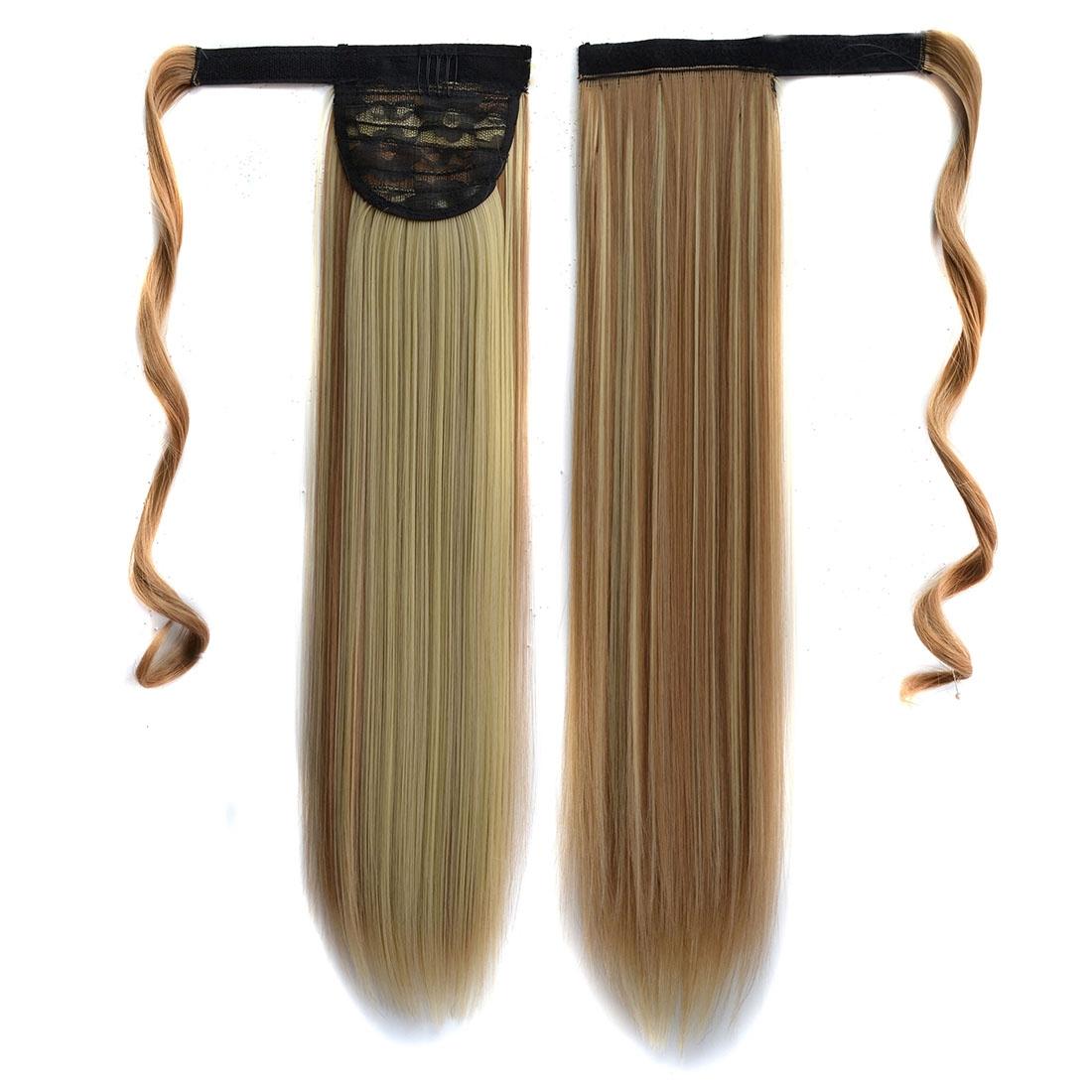 Long Straight Bandage Style Wig With Invisible Ponytail - 16H613-1915198418561667073