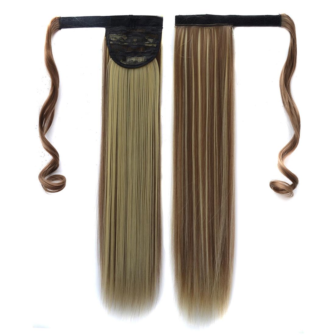 Long Straight Bandage Style Wig With Invisible Ponytail - 18H613-1915197721954881537