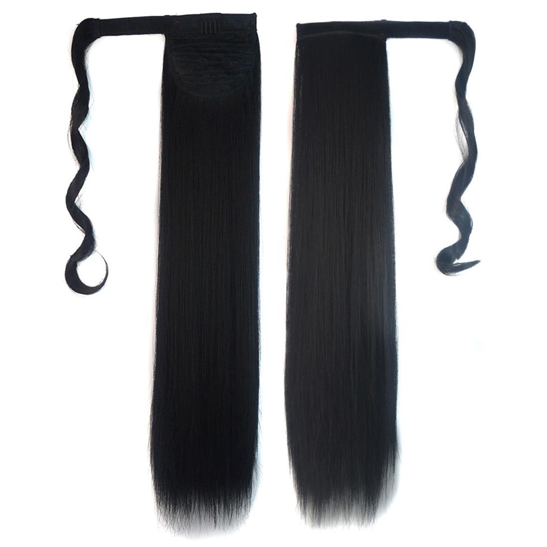 Long Straight Invisible Bandage Ponytail Wig - No Code-1915197519441301504