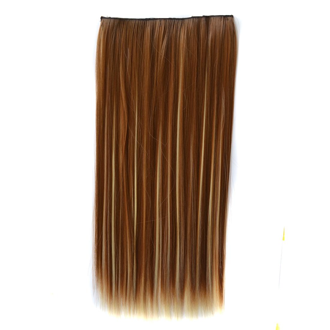 Long Straight Wig Piece With 5 Clips - 6H27H613 Colour Blend-1915198405492215814