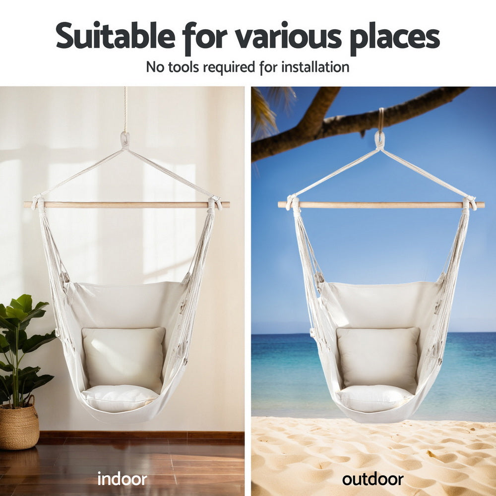 Gardeon Hammock Chair with Heavy Duty Steel Stand