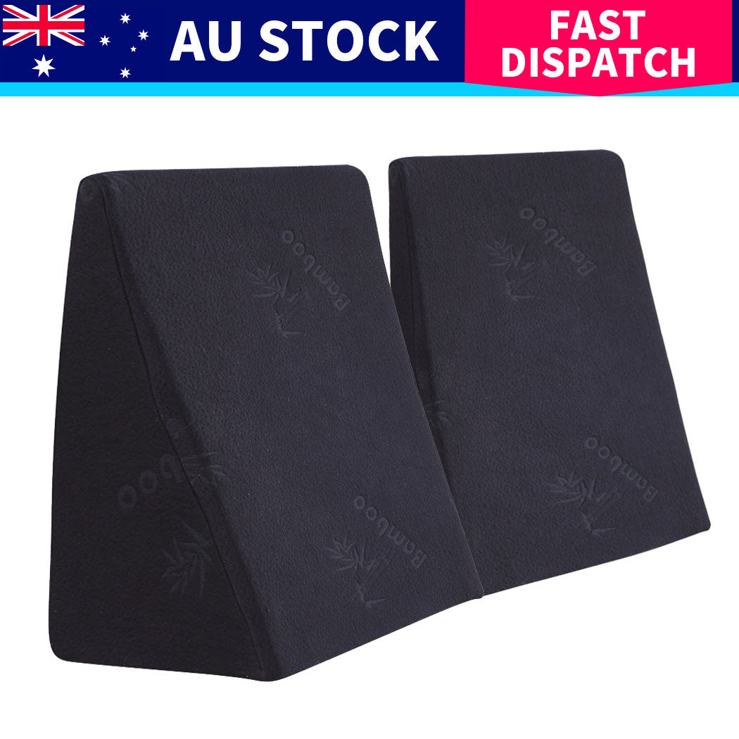 Cool Gel Memory Foam Bed Wedge Pillow With Cover-1954802412321640457