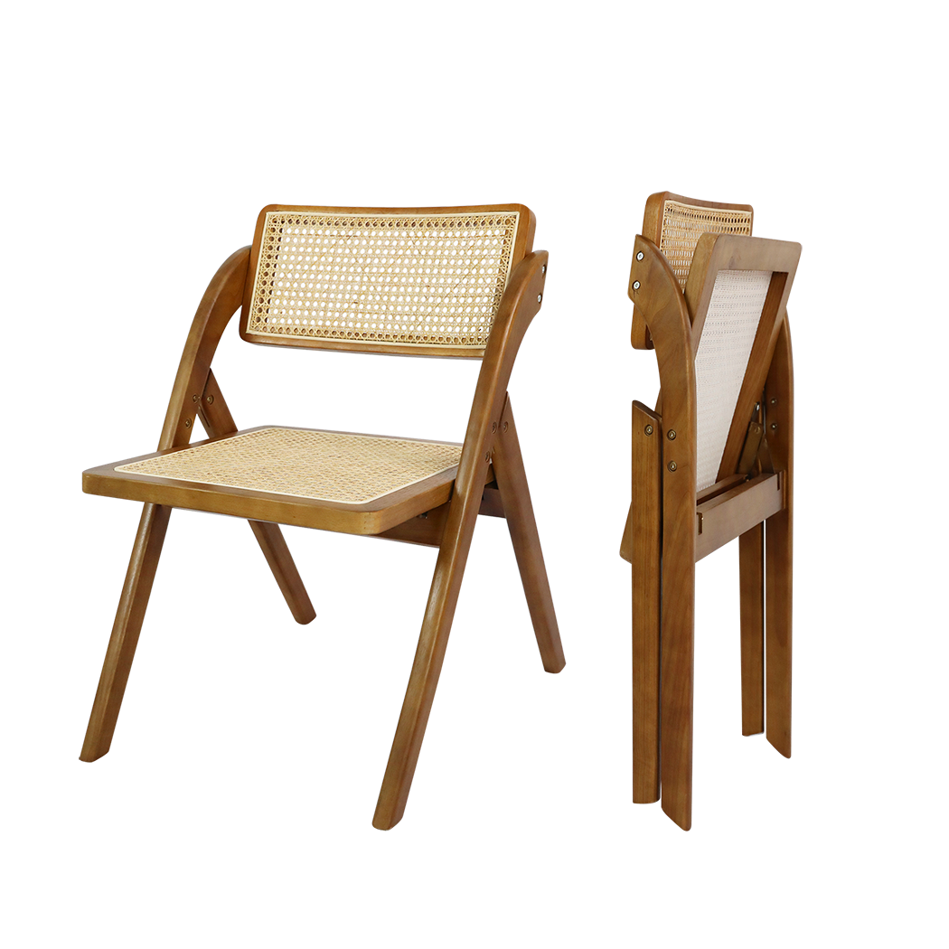 Levede 6X Foldable Rattan Dining Chairs-1973193561499373576