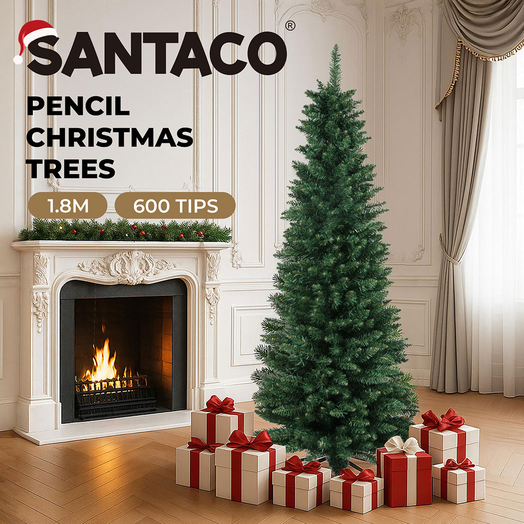 Santaco 1.8M 600Tips Pencil Christmas Tree-1973193580470210565