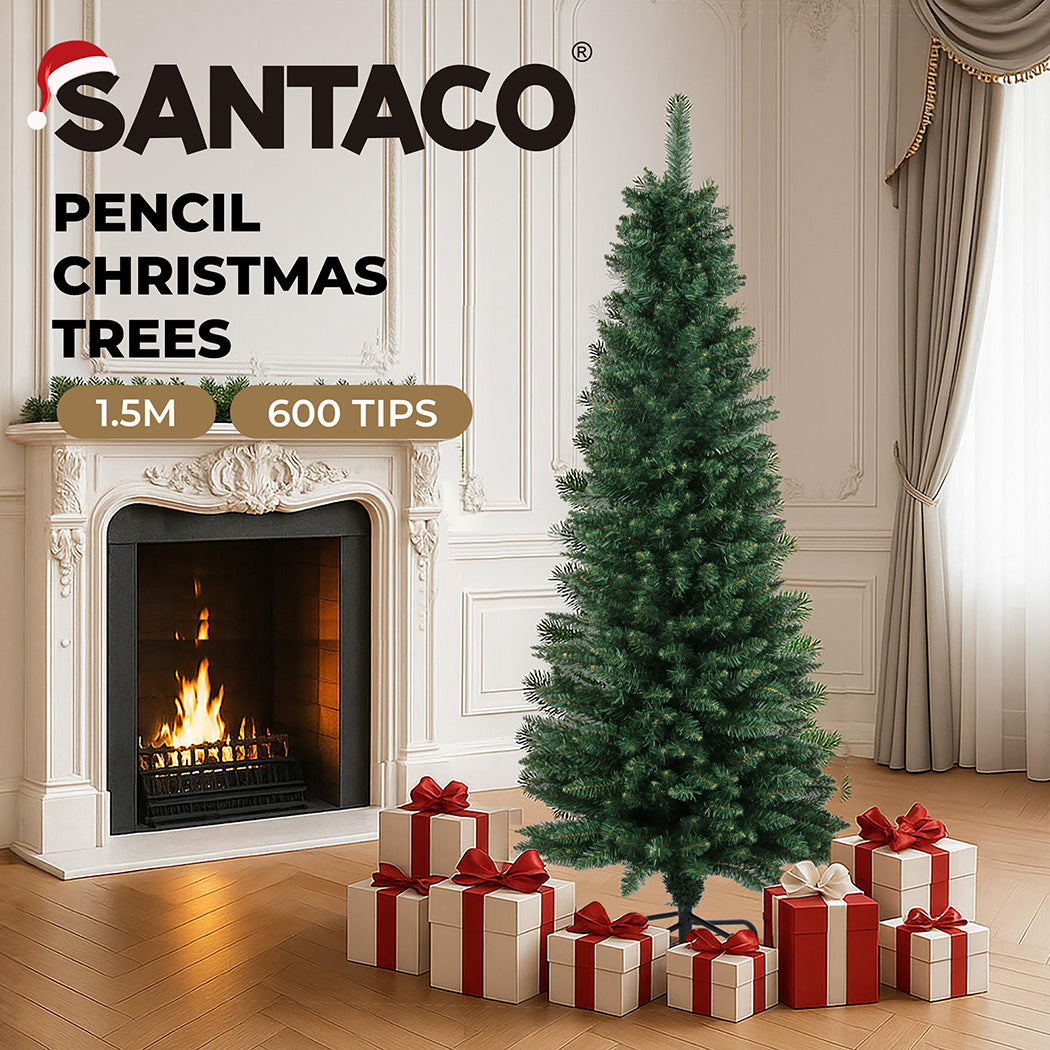 Santaco 1.5M 350 Tips Pencil Christmas Tree-1973193580256301061