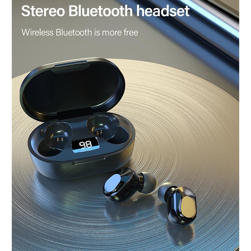 Wireless Bluetooth Earphone With Noise Reduction & Charging Box - Led Display-1915196633075814406