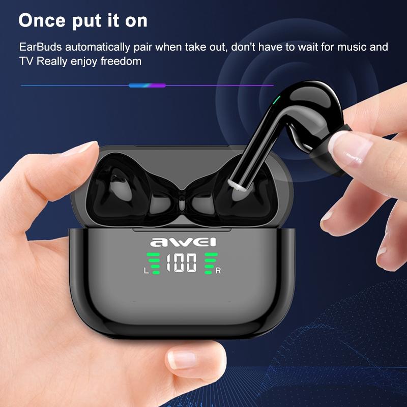 Wireless Tws Headset With Bluetooth 5.0 And Led Display-1915197933779816456