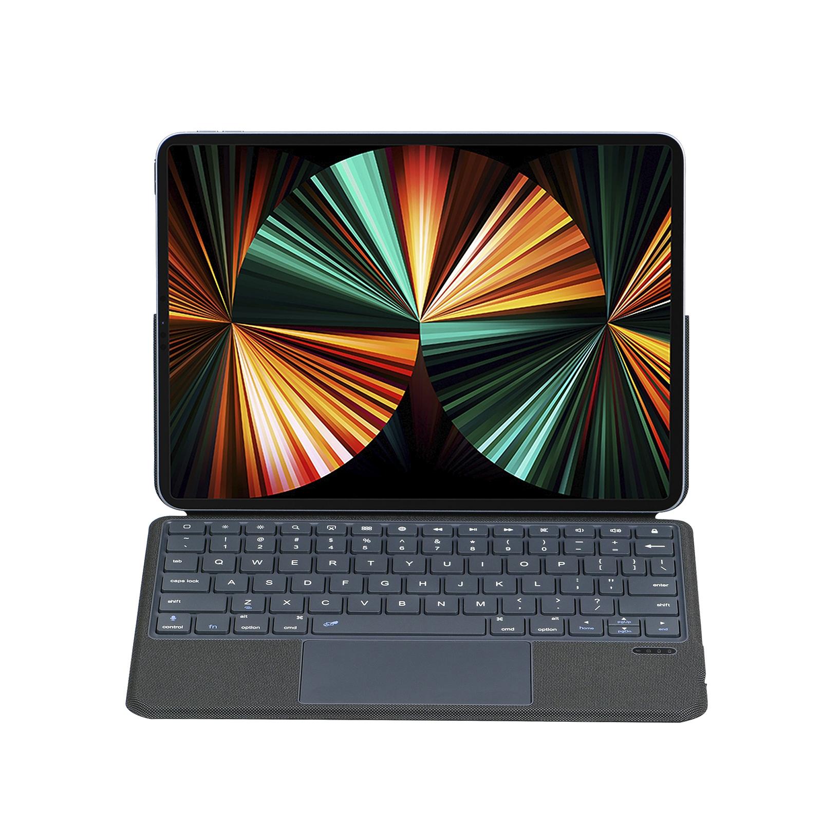 Bluetooth Keyboard Leather Case For Ipad Air / Pro 11 - Touch Pad - Black-1922443417741299713