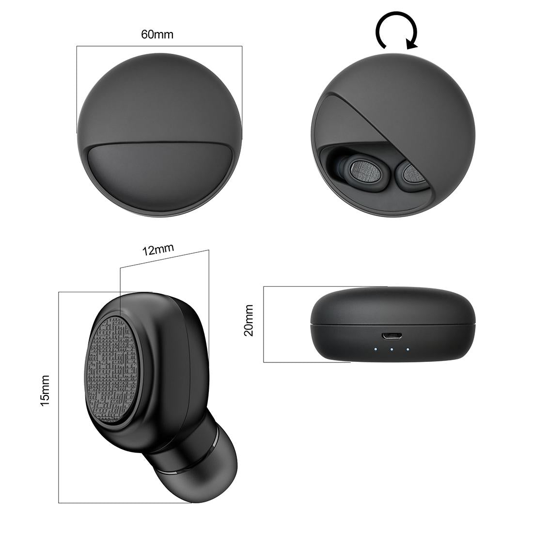 Wireless Stereo Bluetooth Headset With Charging Case - V5.0 Tws-1915196727653175299