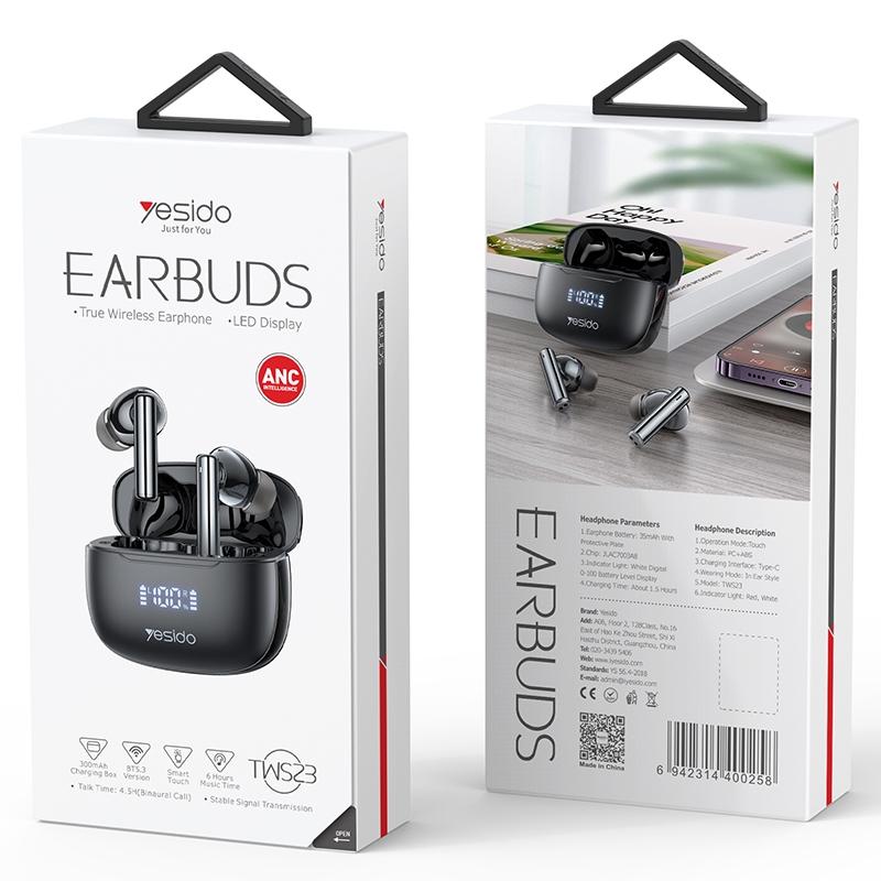 Wireless Bluetooth 5.0 Earphones With Anc And Led Display-1915198045578989572