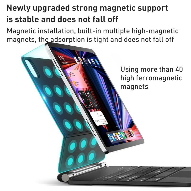 Bluetooth Keyboard Leather Case For Ipad Pro 12.9 - Magic Suspended Black-1915196727028224003