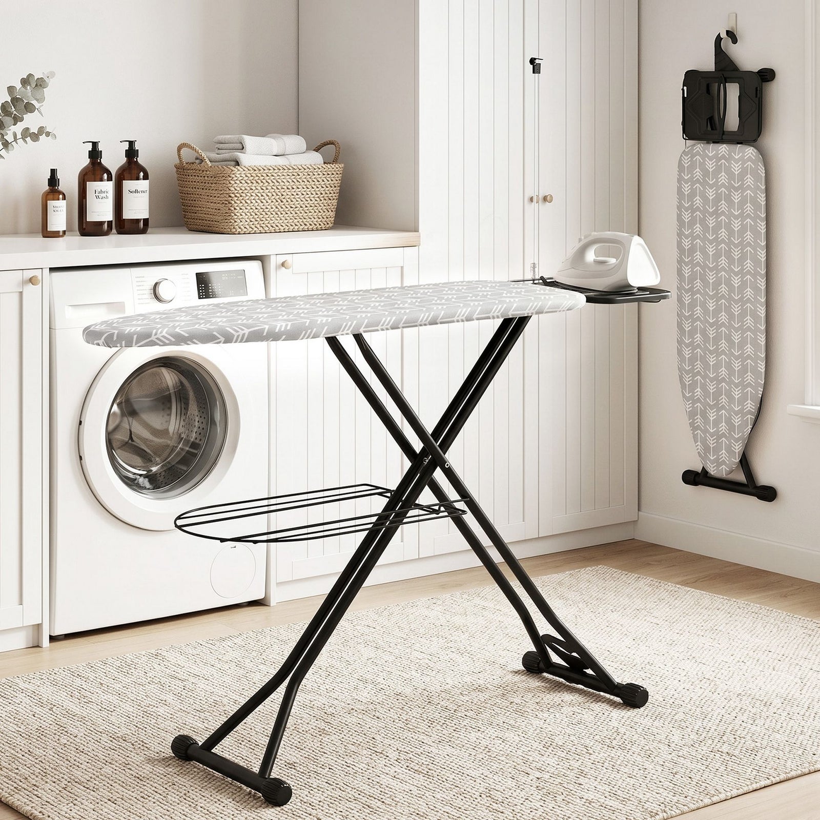 Artiss Foldable Ironing Board with Iron Rest Ironing Board for Laundry Room Arrow