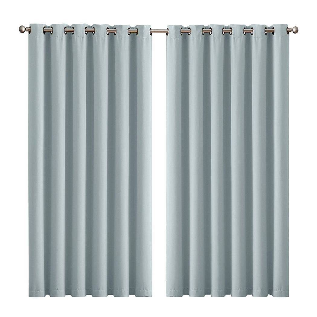 2x Blockout Curtains Panels 3 Layers Green-1910113273798332416