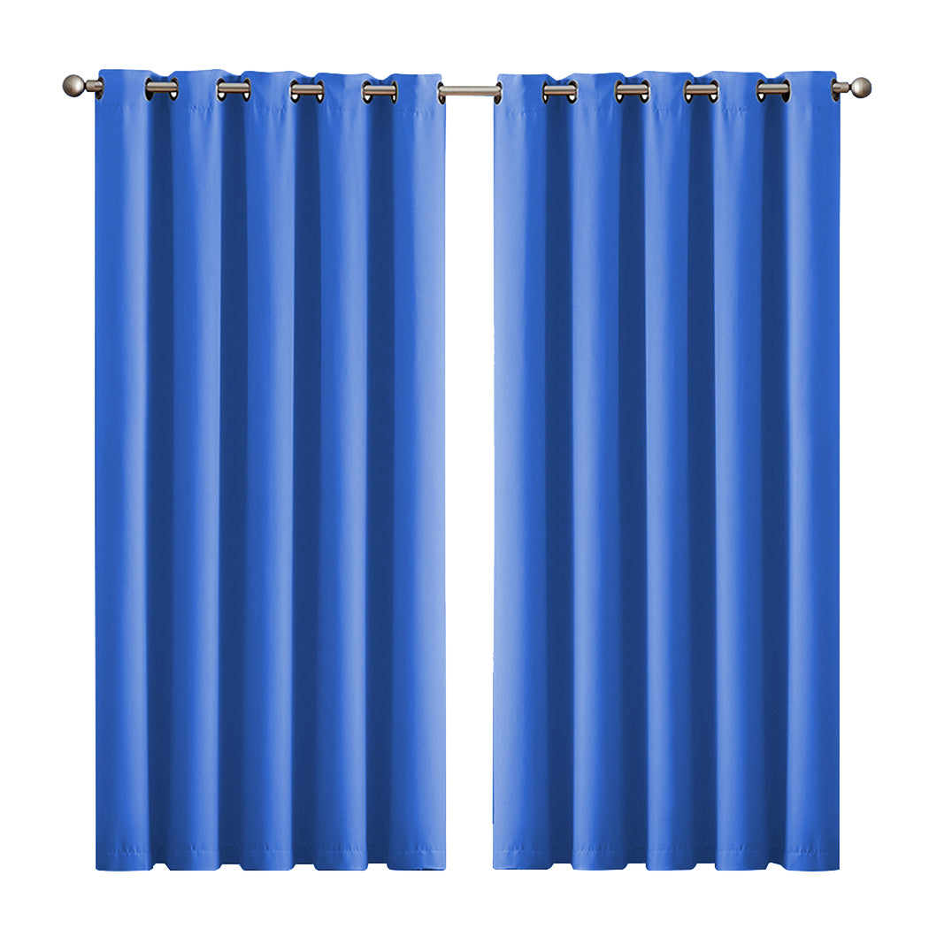 2x Blockout Curtains Panels 3 Layers Blue-1919892930382925824