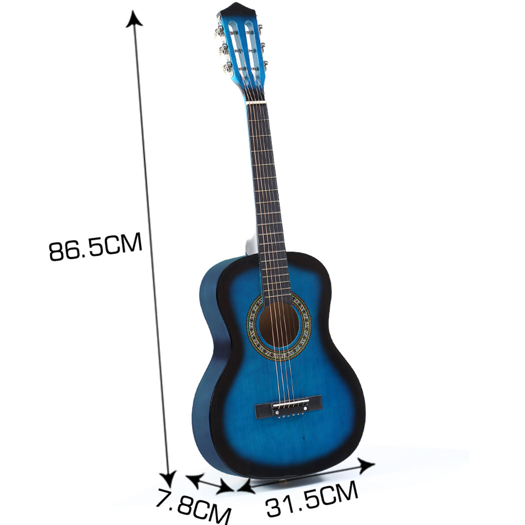 BoPeep 34 Inch Wooden Folk Acoustic Blue-1919892850233970690