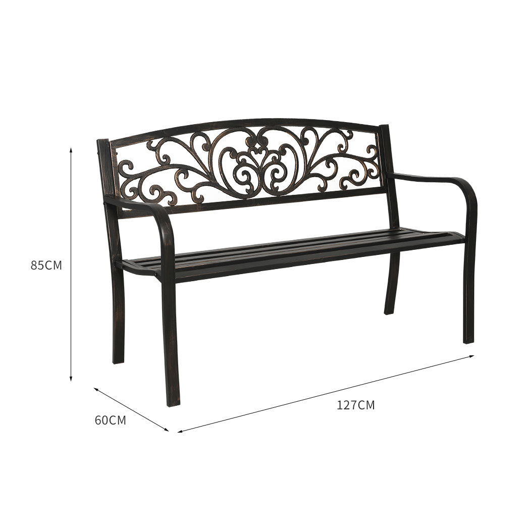 Levede Garden Bench Seat Outdoor Furniture Bronze-1919892867770355714
