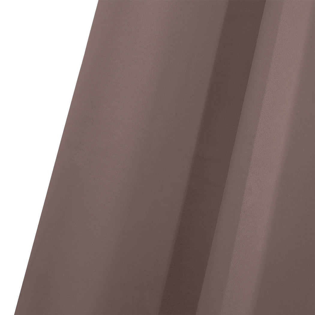 2x Blockout Curtains Panels 3 Layers Taupe-1910113271680208899