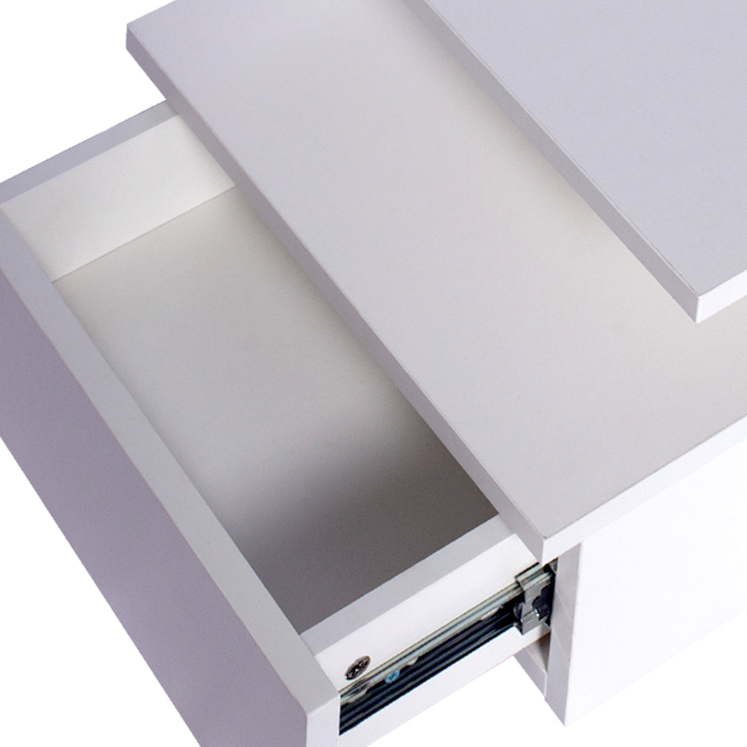 Levede 2x Bedside Tables Side Table White-1954802716639367172