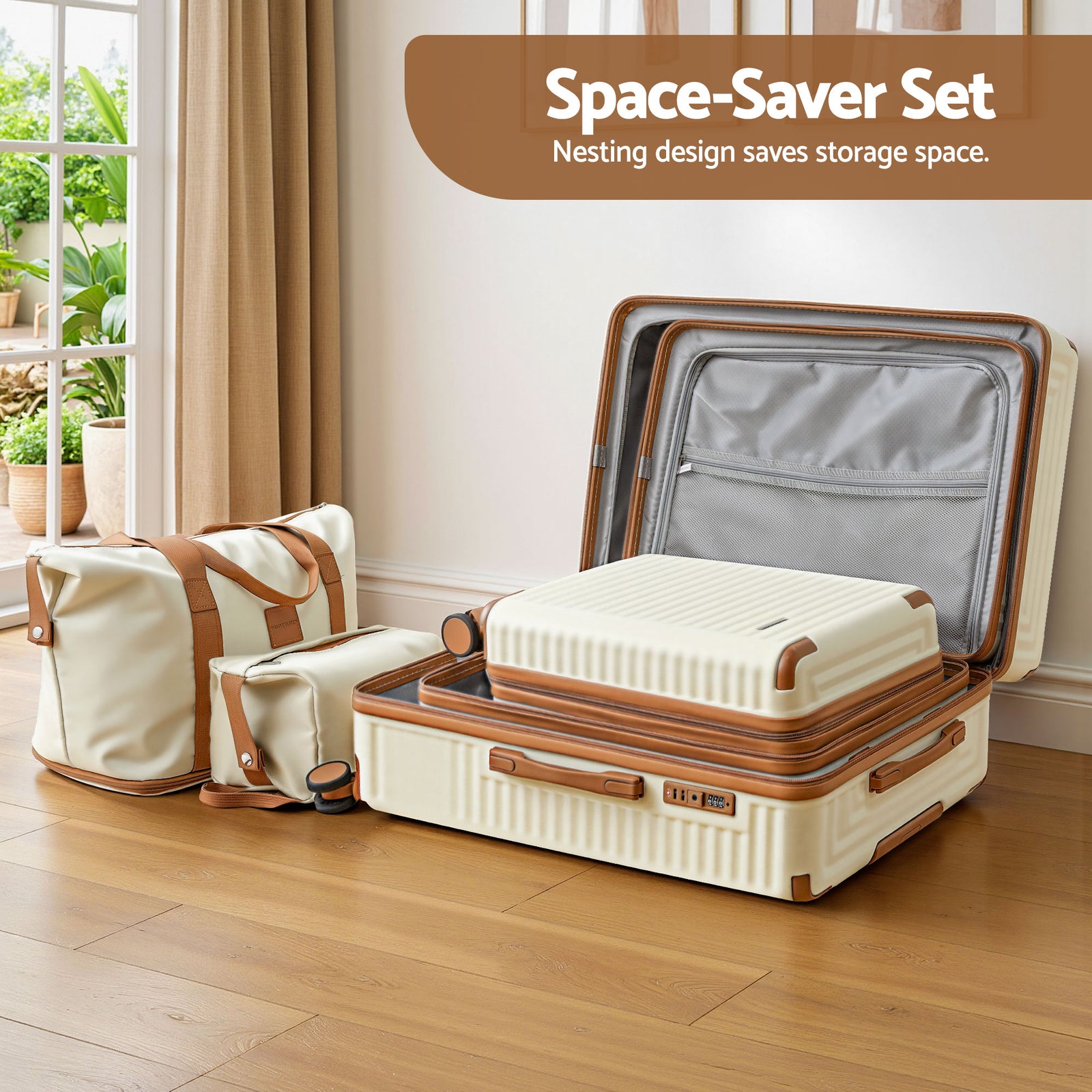 Wanderlite 5pcs Luggage Suitcase Set Trolley Travel TSA Lightweight Hard Case