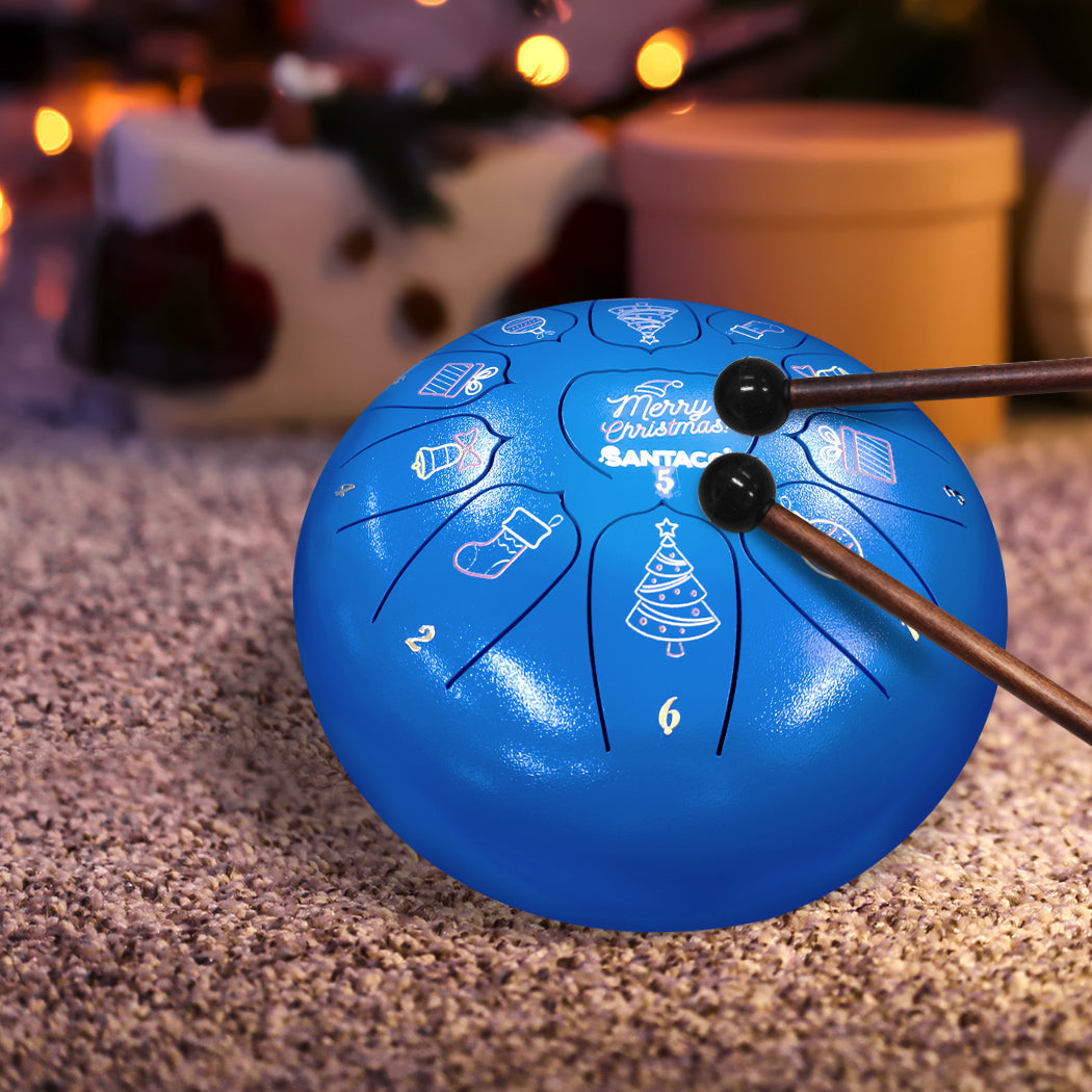 10?Steel Tongue Drum 11 Notes Handpan Blue-1919892879531184134