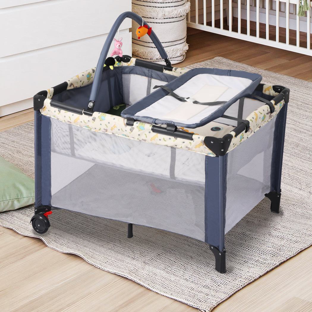 Baby Cot Bed Crib Bedding Set Bassinet Grey-1919892903405162502