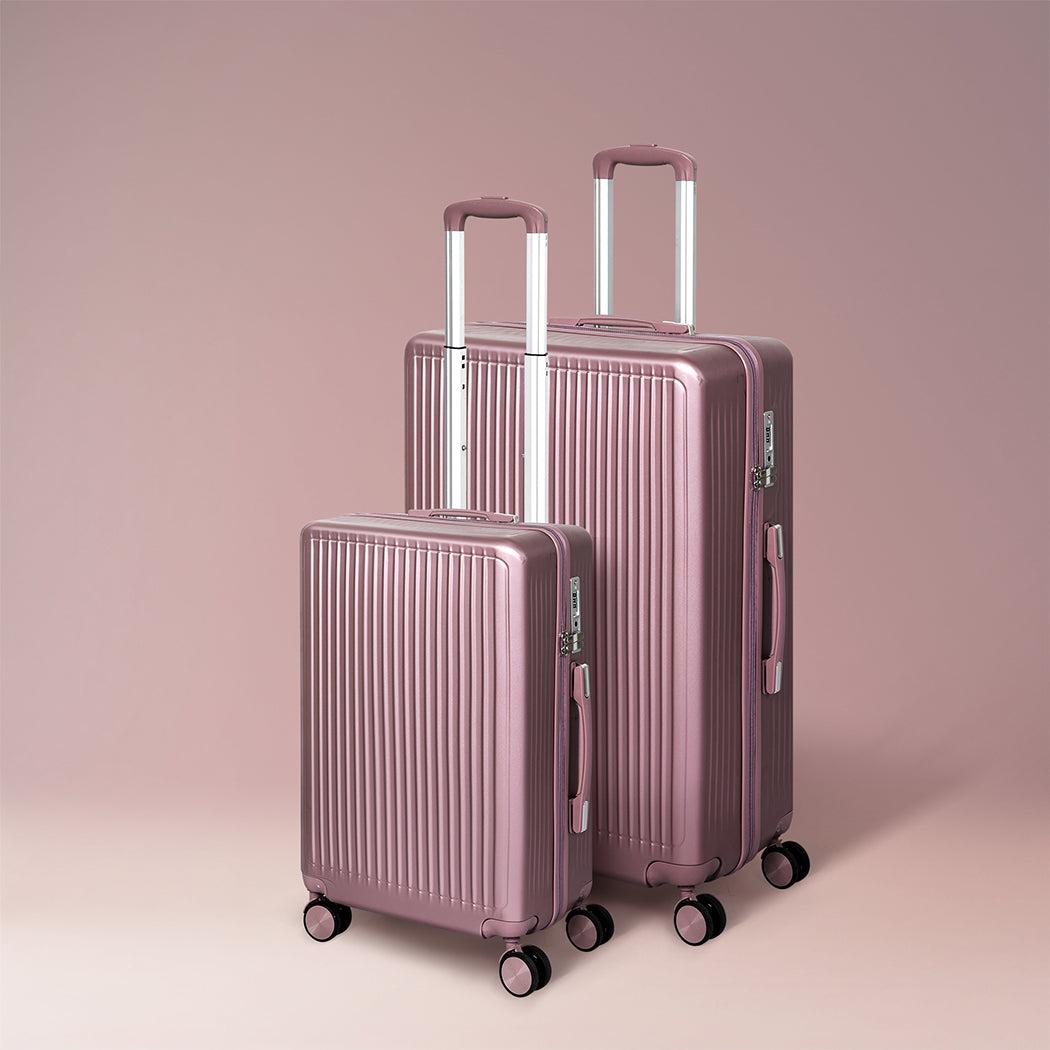 Slimbridge Luggage Suitcase Trolley Rose gold 2pc 20"+28"-1910112844779753478