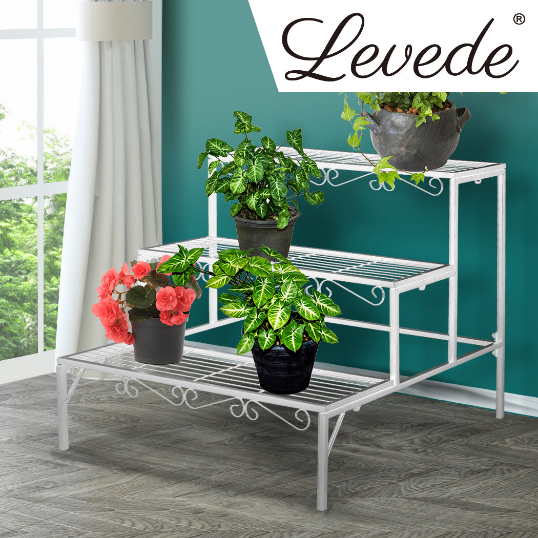 Levede 3 Tier Rectangle Metal Plant-1954802658732806150